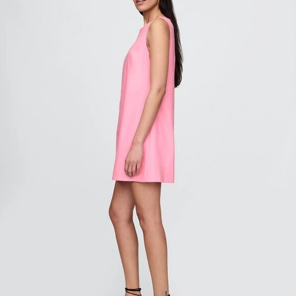 Linen-Blend Mini Shift Dress | Misty Rose | Size S | NWT | GAP - Picture 3 of 6